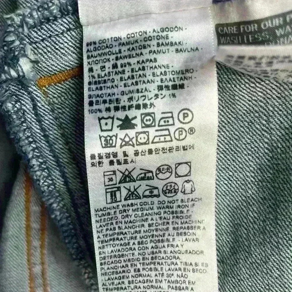 Levis Original Denim Trucker Jacket Blue  Cotton Button Up size XS - Picture 7 of 11